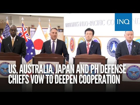 US, Australia, Japan and Philippines defense chiefs vow to deepen cooperation