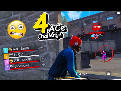 4 Ace Challenge Can I ?  " V Badge " Players Shocked 🤐 Ft. @buysellwithahadi @ZaraGamiing