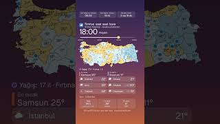 Türkiye Saat Saat Hava Durumu 12 Ekim | En Sıcak Samsun 30°, 51 İlde Yağış
