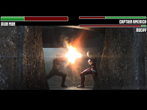 Iron Man vs. Captain America and Bucky WITH HEALTHBARS (PART 2) 200K SUB SPECIAL| HD | Civil War