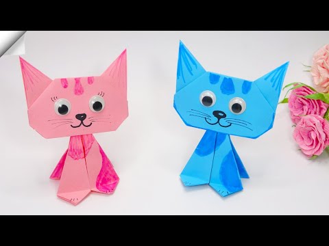 Cute Paper CAT Moving paper toys Paper crafts