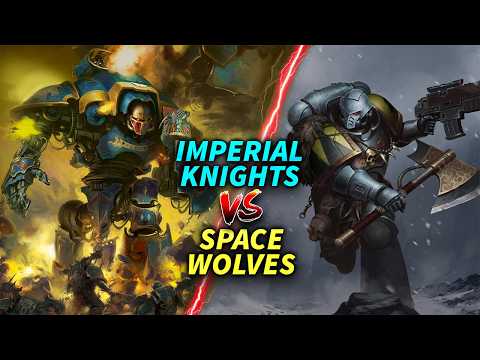 Imperial Knights vs Space Wolves #warhammer40k #battlereport