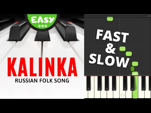 Kalinka Russian Song I Medium Piano Solo Sheet Music for Intermediate Players TUTORIAL