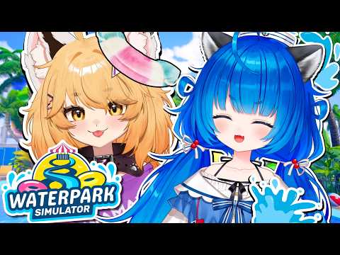 【WATERPARK SIM】I Hired A Cat! 🐱 with @KiranaYonome 【Poko Rakun】