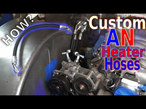 Custom AN Heater Hoses using AeroFlow A/C to AN Adapters!