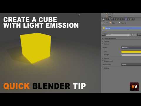 Create a Cube with Light Emission (in 45 Seconds!) with Blender