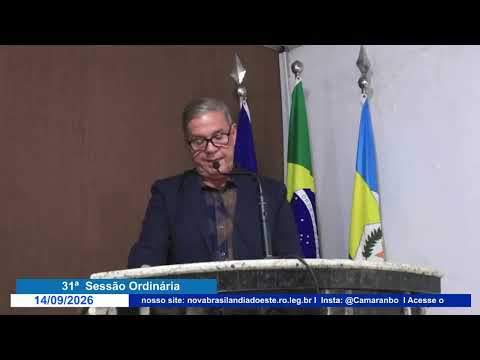 Segue fala do Vereador Menudo na 31ª Sessão Ordinária de 2026.