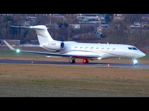 Gulfstream G650ER G-DSMR Take-Off at Bern