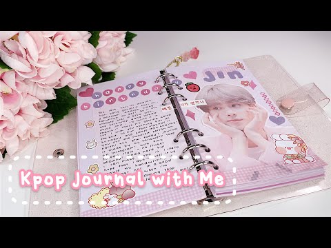 •. Kpop Journal with Me Jin BTS + Tutorial buat Sticker .• Indonesia
