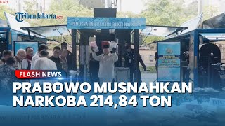 Presiden Prabowo Musnahkan Narkoba Hasil Sitaan Polri 214,84 Ton Selama Setahun Terakhir