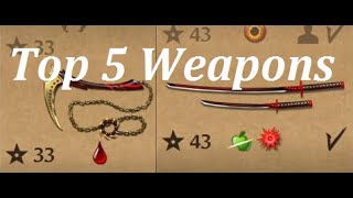 Shadow Fight 2 TOP 5 Weapons!