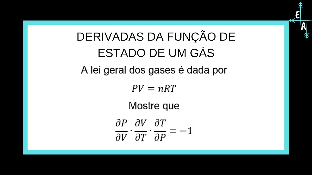 Termodinâmica - Derivadas da Função de Estado de um gás  - 01