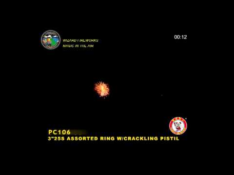 PC106 - 3 INCH CAKE - WIZARD FIREWORKS