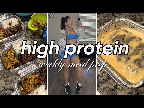 MEAL PREP WITH ME | *high protein* recipes, busy mom meal prep, healthy dessert,& more!