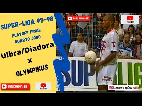 Final Super Liga 97/98 Ulbra/Diadora x Olympikus - PlayOff Final 4º Jogo.