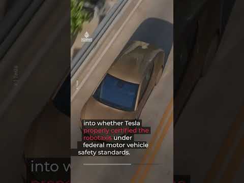 US regulator opens safety investigation as Tesla launches driverless taxis | AJ #shorts