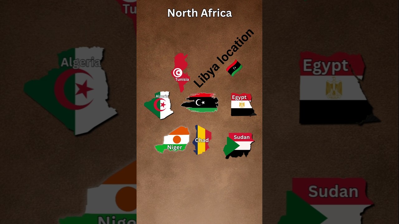 Libya location on world map🇱🇾#libya #libyalocation #worldmap