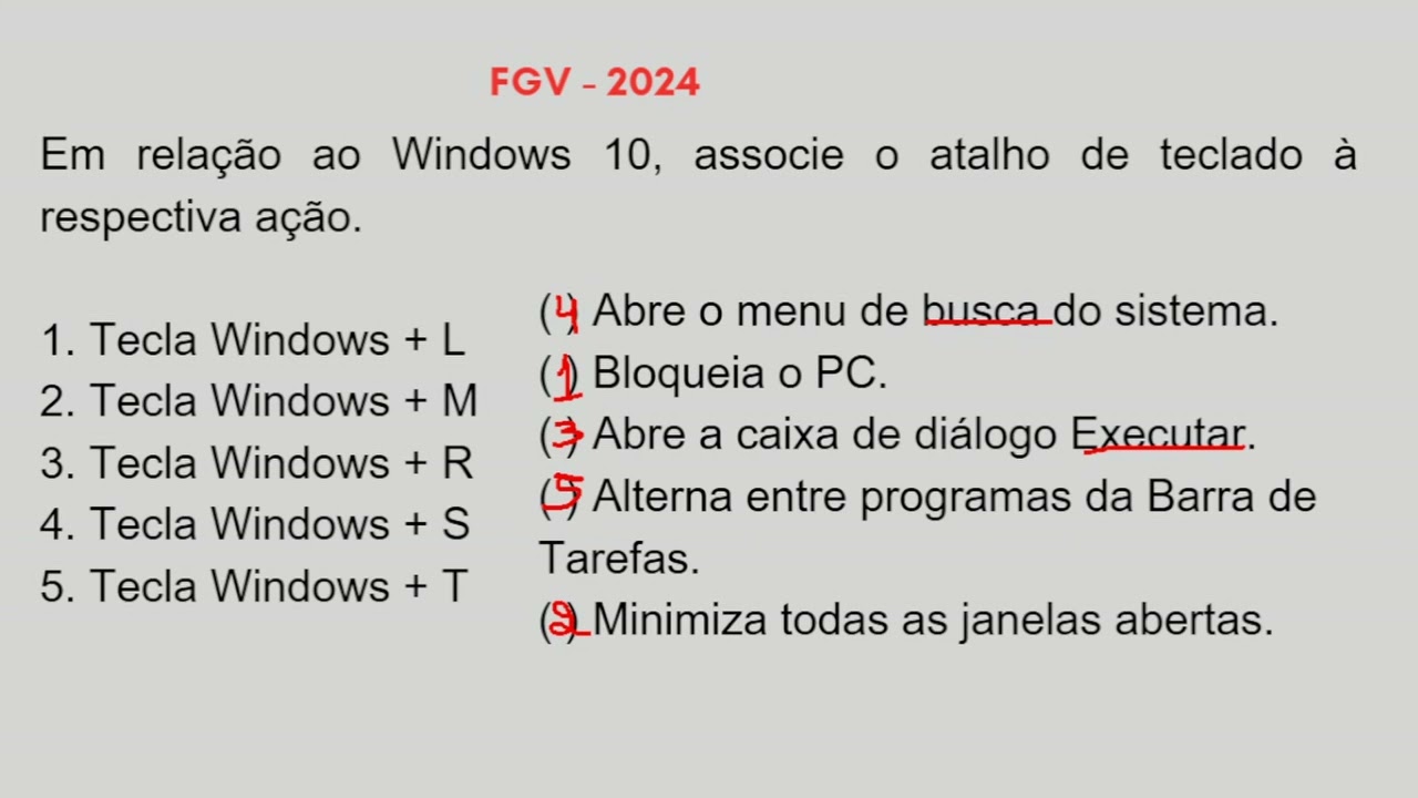 INFORMÁTICA PARA CONCURSOS #fgv