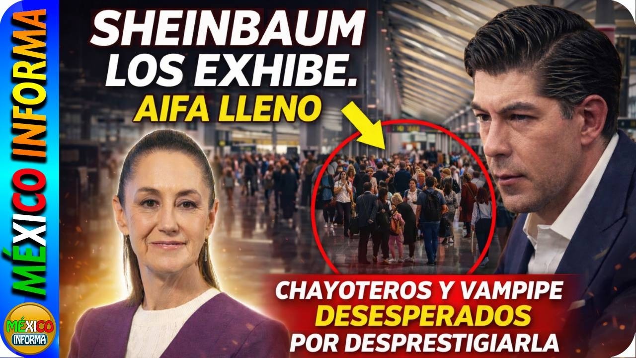 AIFA LLENO. SHEINBAUM TUVO QUE SALIR A MOSTRAR ESTO. CHAYOTEROS CON EL GRITO EN EL CIELO.
