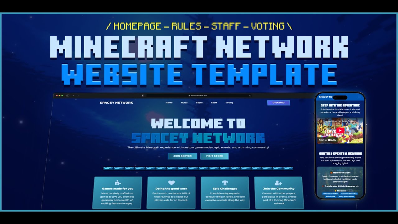 Minecraft Network Website Template