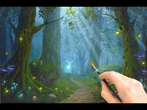 Acrylic painting on canvas | Fairy Forest