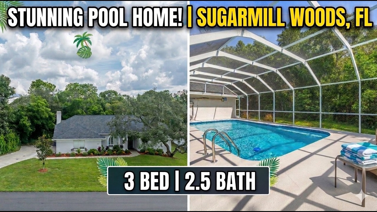 Cinematic tour: Step into this Stunning Florida Pool Home - Sugarmill Woods Homosassa Florida MLS#847932