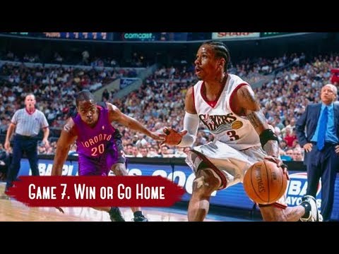NBA Playoffs 2001. Raptors vs Sixers - Game Highlights. Game 7. Iverson 21, Carter 20 points. HD