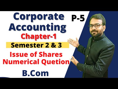 Corporate Accounting Chapter 1 Issue of Shares Concept Types of Shares