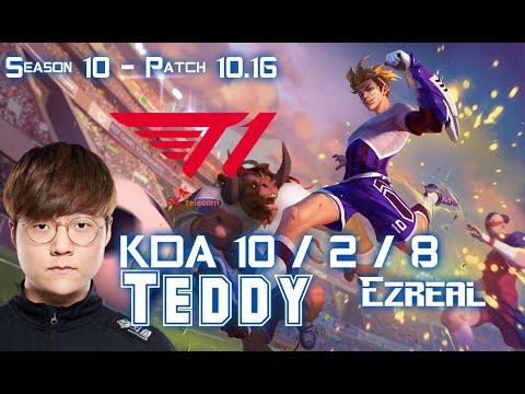 T1 Teddy EZREAL vs Gen Ruler ASHE ADC - Patch 10.16 KR Ranked