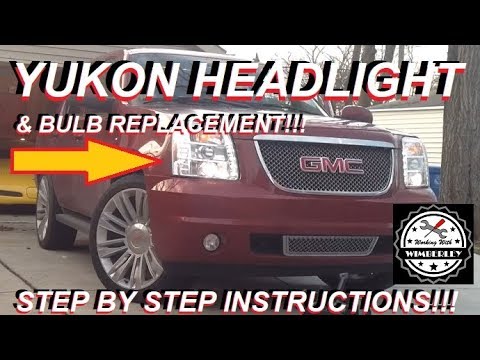 2007-2014 GMC Yukon Headlight Replacement & Bulb Removal How-To Change Headlight Bulb Assembly XL