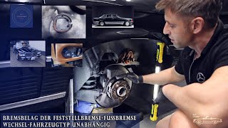 Demontaż szczęk hamulca postojowego — jak zbudowany jest mechanizm