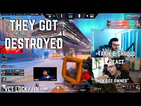 SEN tarik & shroud React to Cloud9 getting DESTROYED VCT LOCK//IN | VALORANT Clips
