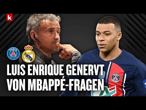Video Thumbnail: Immer wieder Mbappé-Fragen: Genervter Luis Enrique will "kaputte Schallplatte" sein | PSG