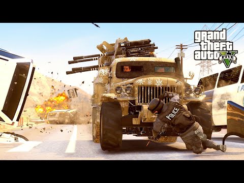 GTA 5 Half Truck High Speed Crashes Compilation Ep.3 - Police chase Car Destruction
