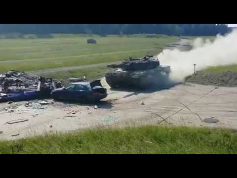 Tank vs car HIGH SPEED