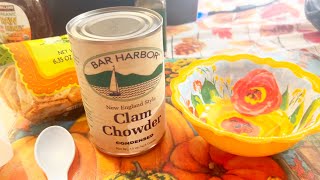 TASTE TESTING BAR HARBOR'S CLAIM CHOWDER! COULD CLAM CHOWDER IN A CAN TASTE GOOD? COME SEE MY REVIEW