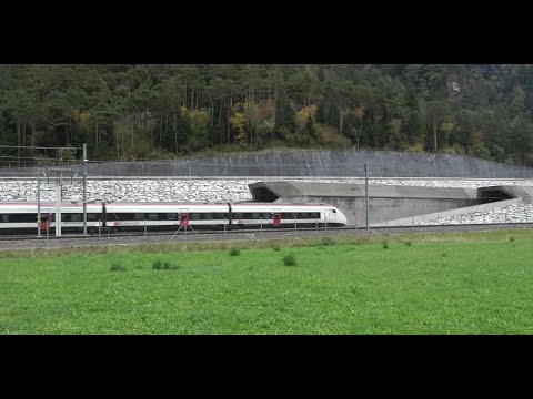 Bahnverkehr am Gotthard Basistunnel Nordportal Teil 2.