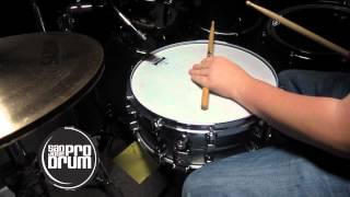 Video thumbnail for San Jose Pro Drum - Yamaha 5.5x 14 Jimmy Chamberlin Signature Steel Snare Drum by SJProDrum