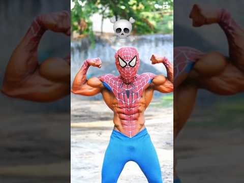 Bodybuilder spider man ☠️ #spiderman #marvel #funny #comedy #shorts @jackeythespiderman
