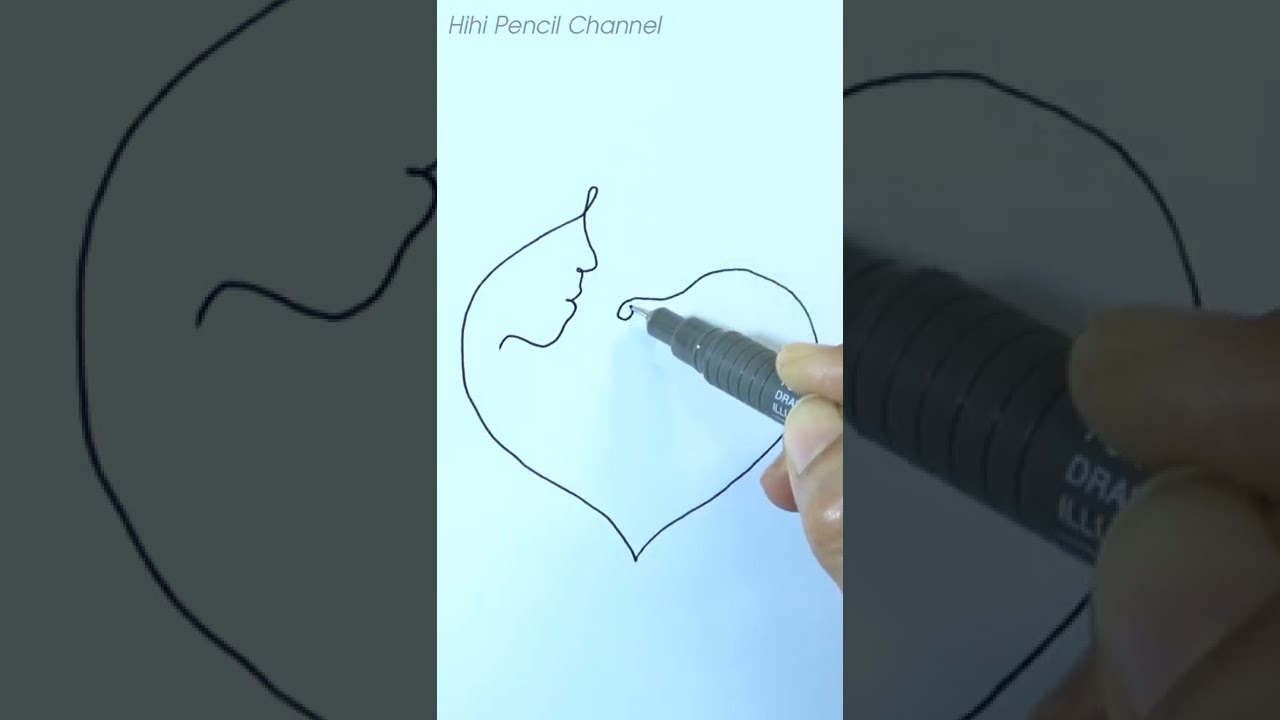 Woman and dog one line drawing | Continuous one line drawing #shorts #art