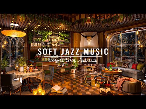 Soft Jazz Instrumental Music & Cozy Coffee Shop Ambience ☕ Smooth Jazz Music for Work, Study, Unwind