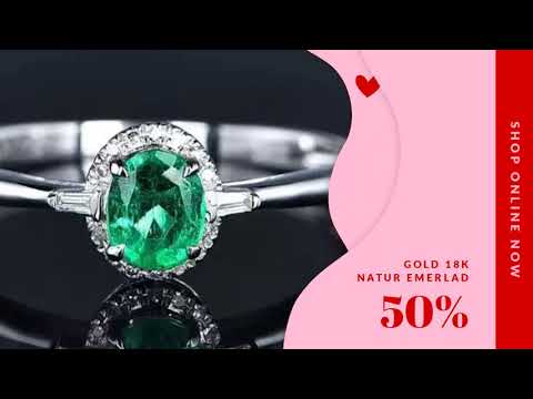 EMERALD ENGAGEMENT RING - EMERALD DIAMOND RUBY SAPHIRE
