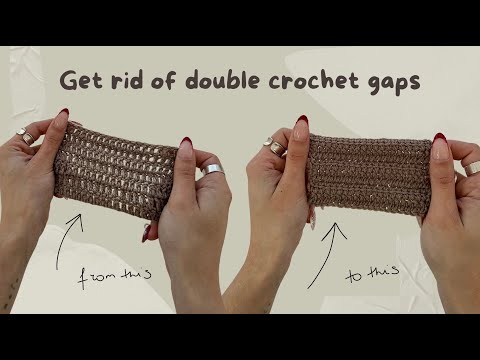 Double crochet stitch with no gaps I Linked double crochet tutorial