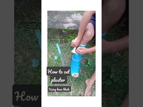 cut plaster using hexa blade at home.