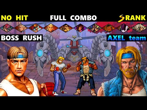 Streets of Rage 4 Boss Rush Full Combo Axel & Axel SoR2 2 Players