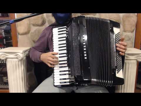 3705 - Black Excelsior Continental AC Piano Accordion LMMH 41 120 $2499