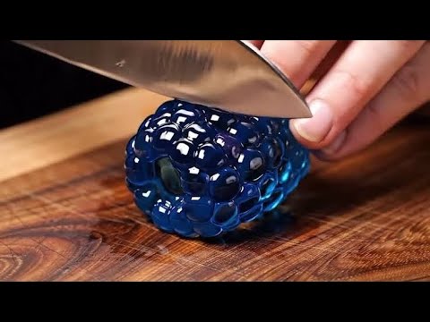 ASMR Glass Fruit Cutting - Satisfying AI Fruit Slicing | Glass Fruit ASMR in 4K