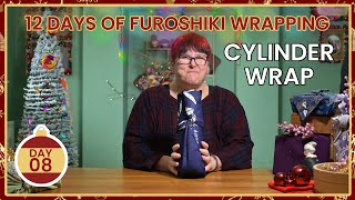 How to Wrap Cylindrical Gifts: The Cylinder Wrap 🍪 | 12 Days of Christmas (Day 08)