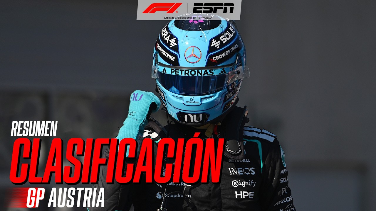 RUSSELL SE QUEDÓ CON LA POLE EN AUSTRIA, SEGUIDO DE LECLERC Y HAMILTON | COLAPINTO 16° | RESUMEN