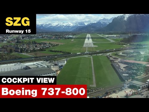 COCKPIT VIEW LANDING - Salzburg Airport (SZG) | Boeing 737-800